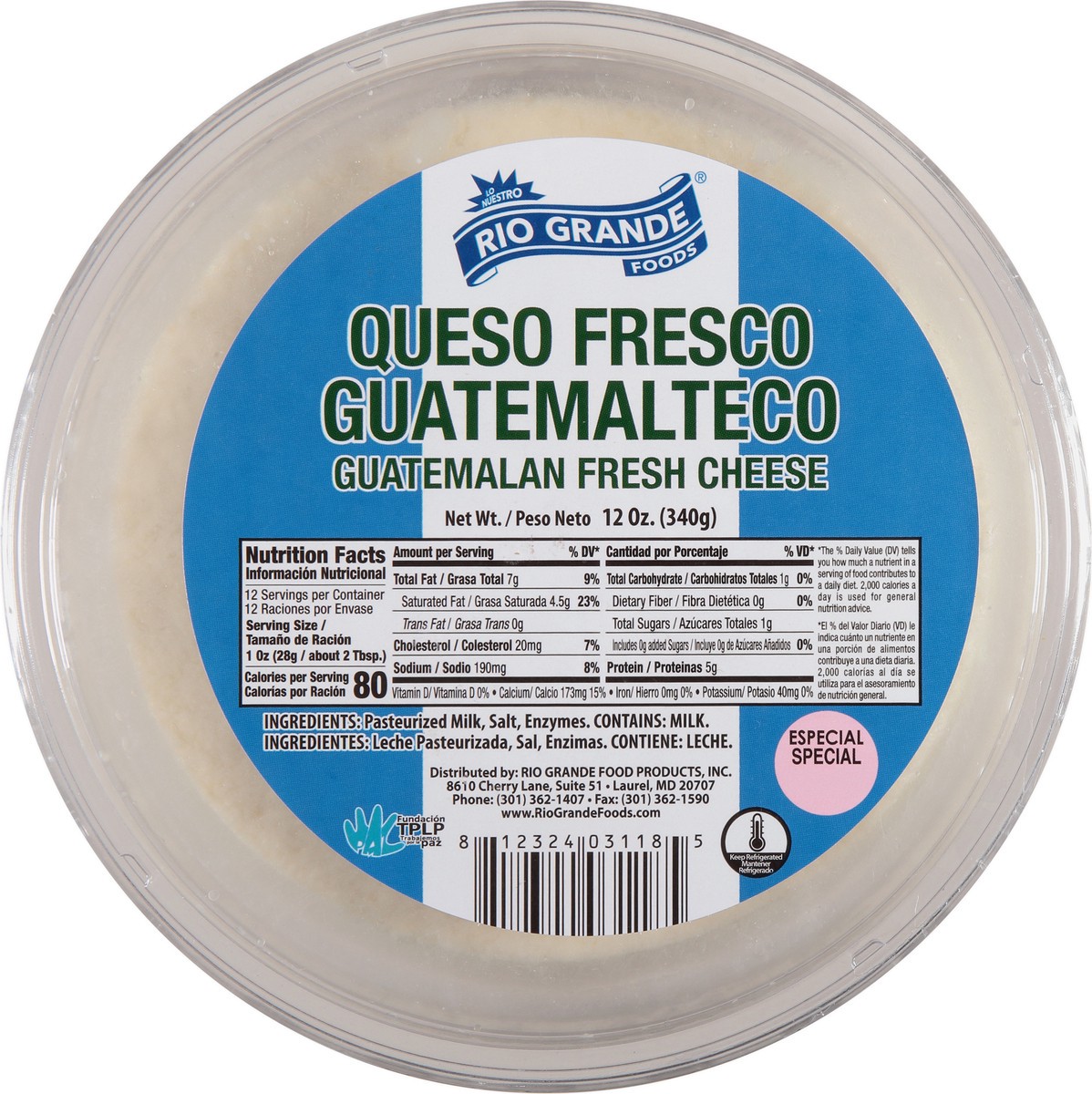 slide 2 of 11, Rio Grande Guatemalan Fresh Cheese 12 oz, 12 oz