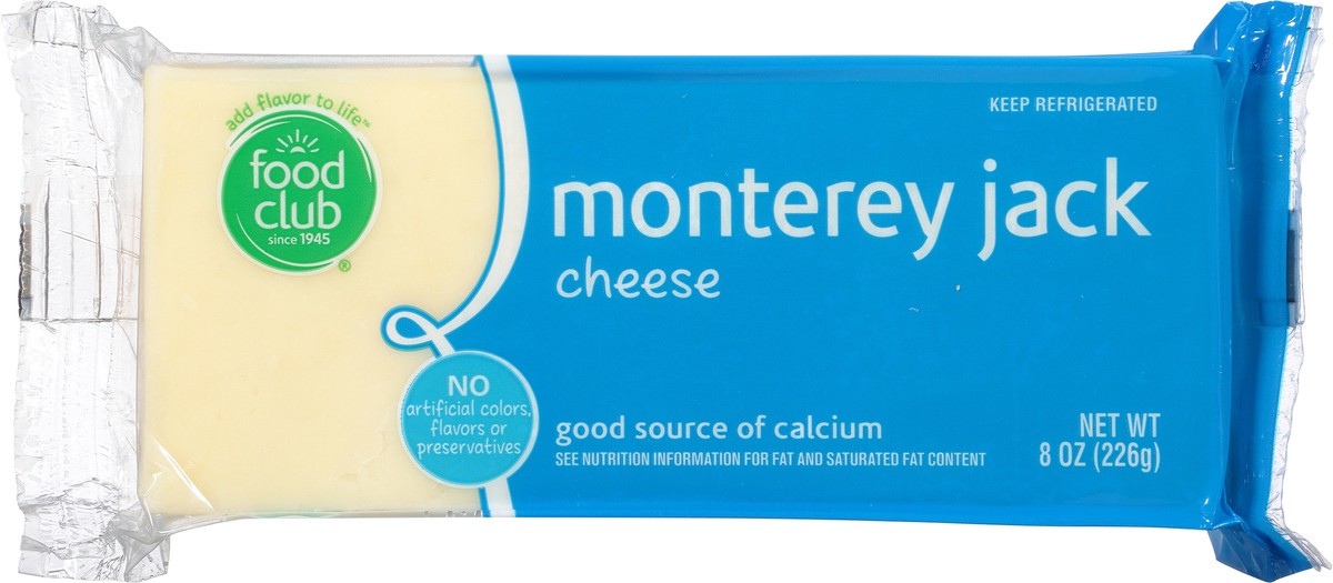 slide 2 of 11, Food Club Bar Cheese - Monterey Jack, 8 oz