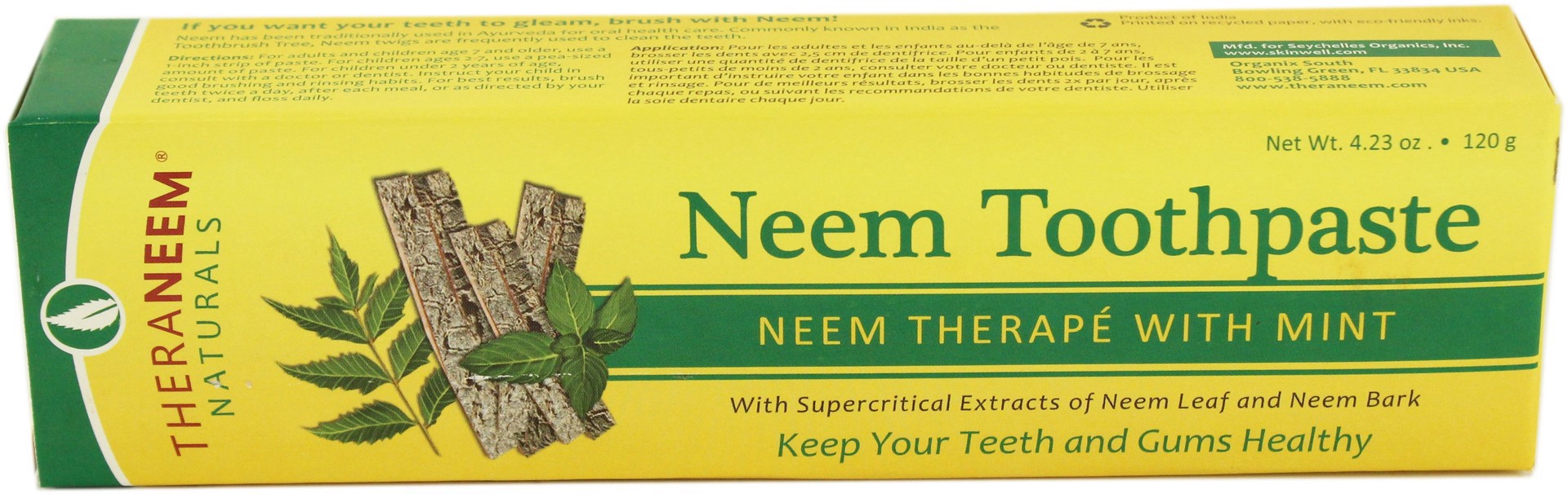 slide 1 of 1, TheraNeem Neem Therapy With Mint Toothpaste, 4 oz