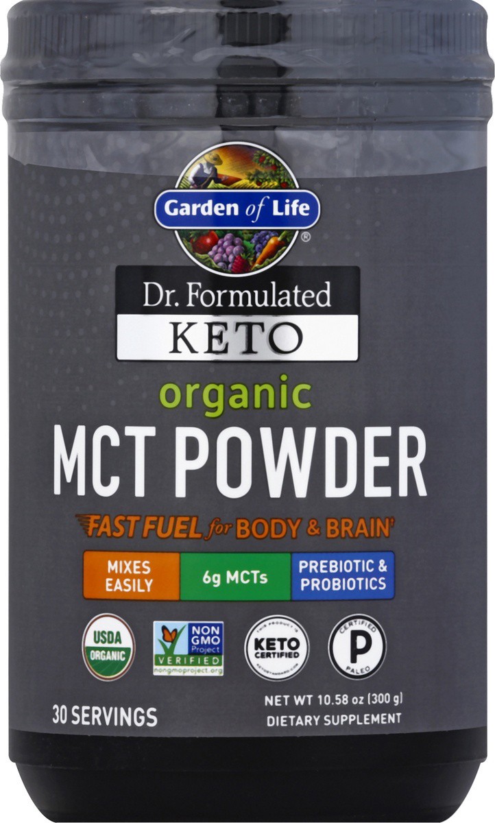 slide 5 of 6, Garden Of Life Dr Formulated Organic Vanilla Keto Powder, 10.58 oz