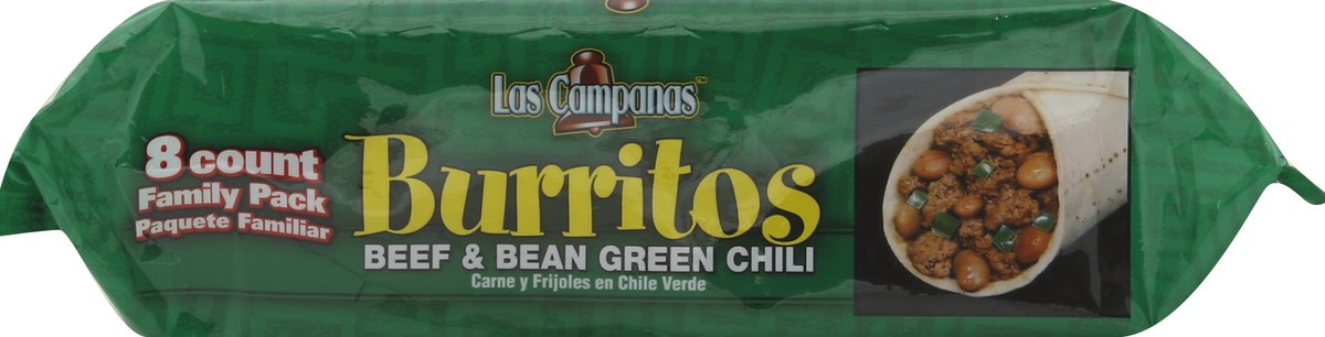 slide 4 of 5, Las Campanas Beef & Bean Green Chili Burritos, 32 oz