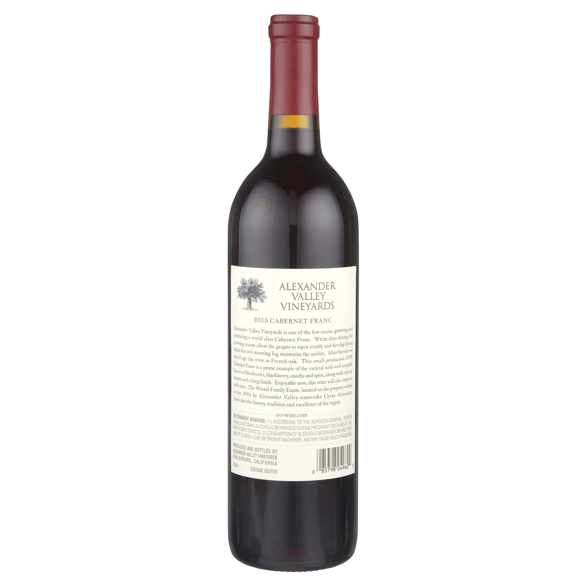 slide 3 of 5, Alexander Valley Vineyards Cabernet Franc, 750 ml
