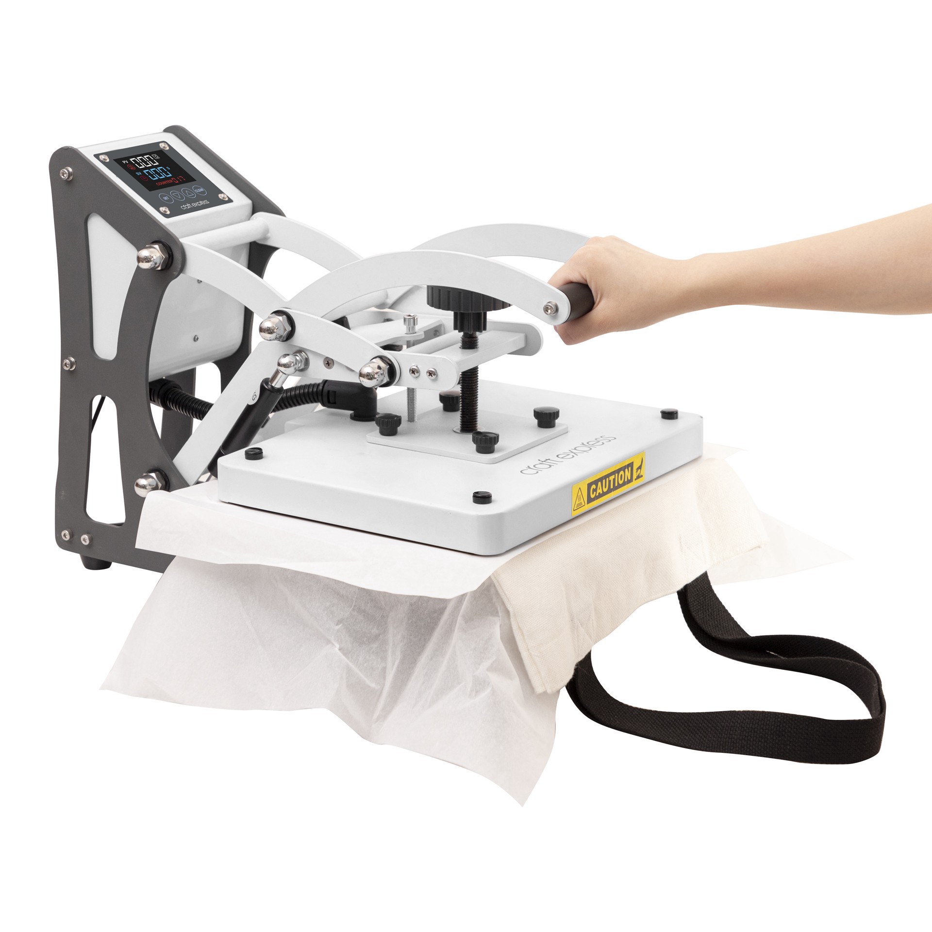 slide 10 of 10, Craft Express White Small Format Heat Press, 22.86cm x 30.48cm