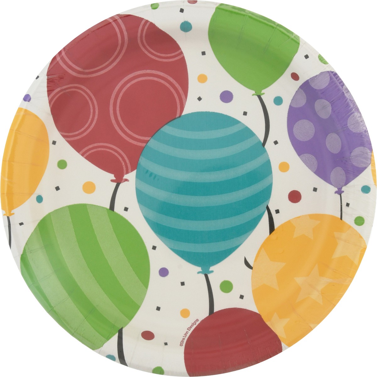slide 10 of 12, Celebrations Shimmering Balloons Plates 8 ea, 8 ct