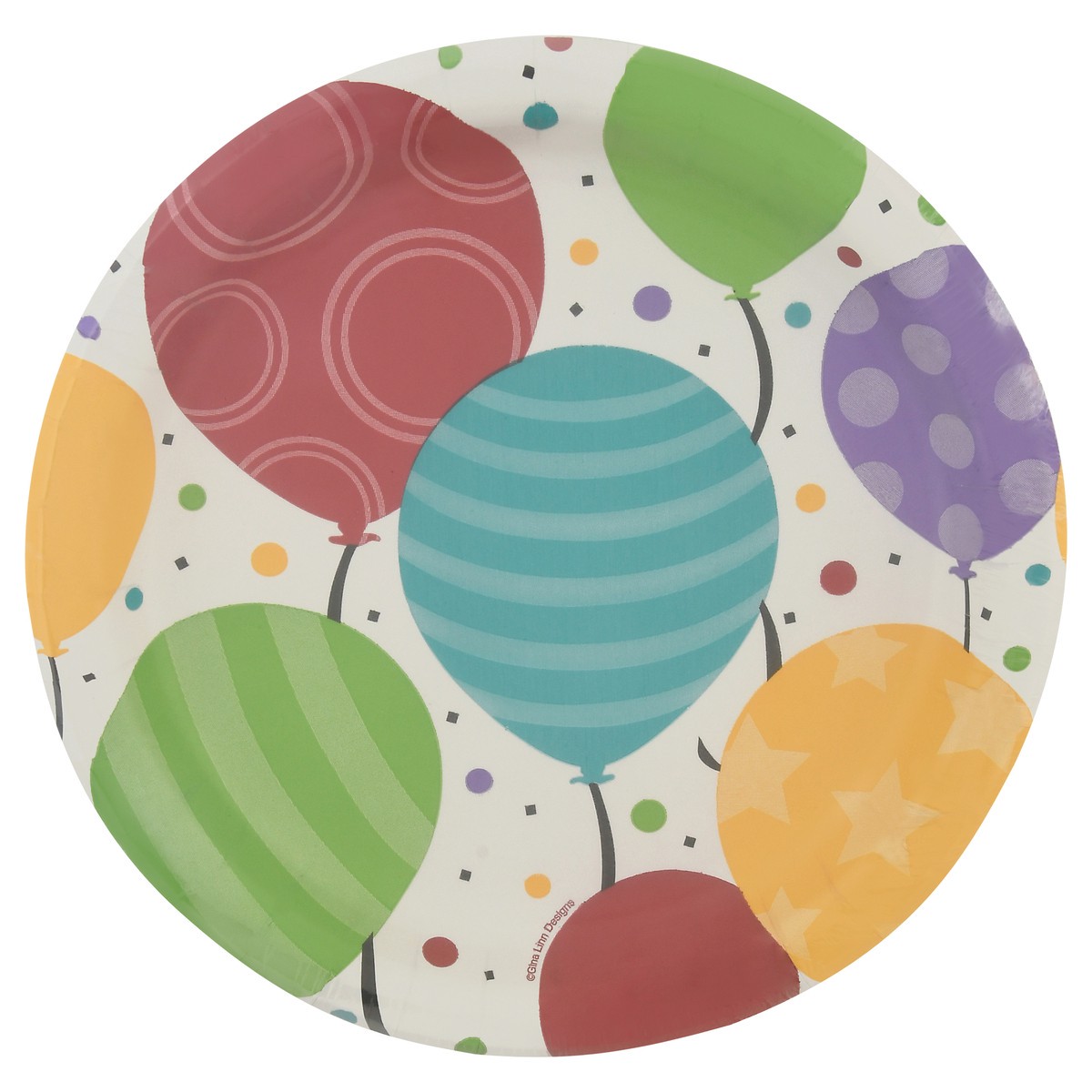 slide 3 of 12, Celebrations Shimmering Balloons Plates 8 ea, 8 ct