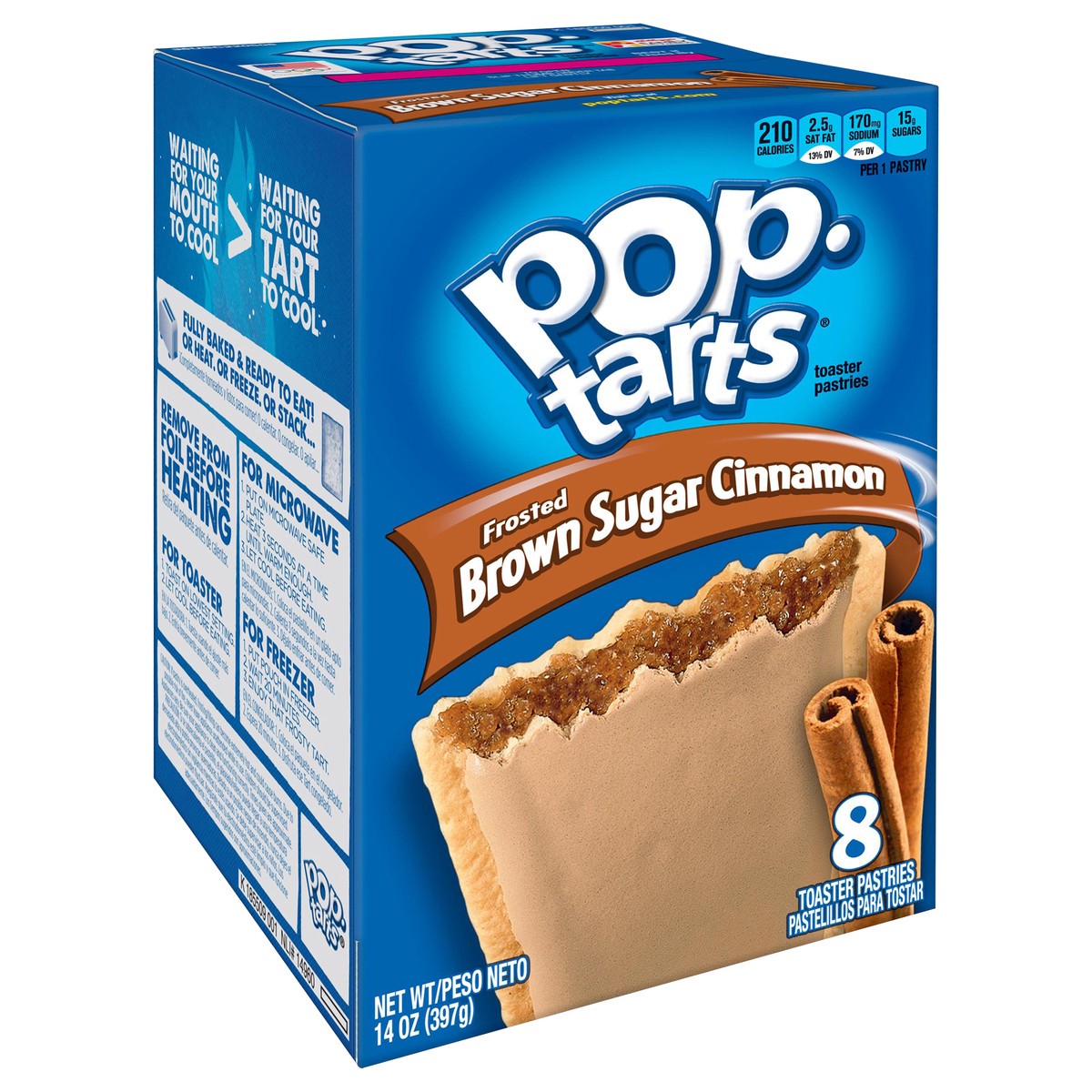 slide 2 of 10, Pop-Tarts Frosted Brown Sugar Cinnamon Pastries, 8 ct