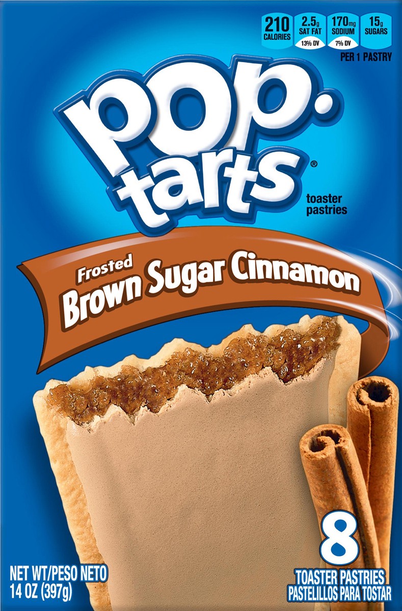 slide 8 of 10, Pop-Tarts Frosted Brown Sugar Cinnamon Pastries, 8 ct