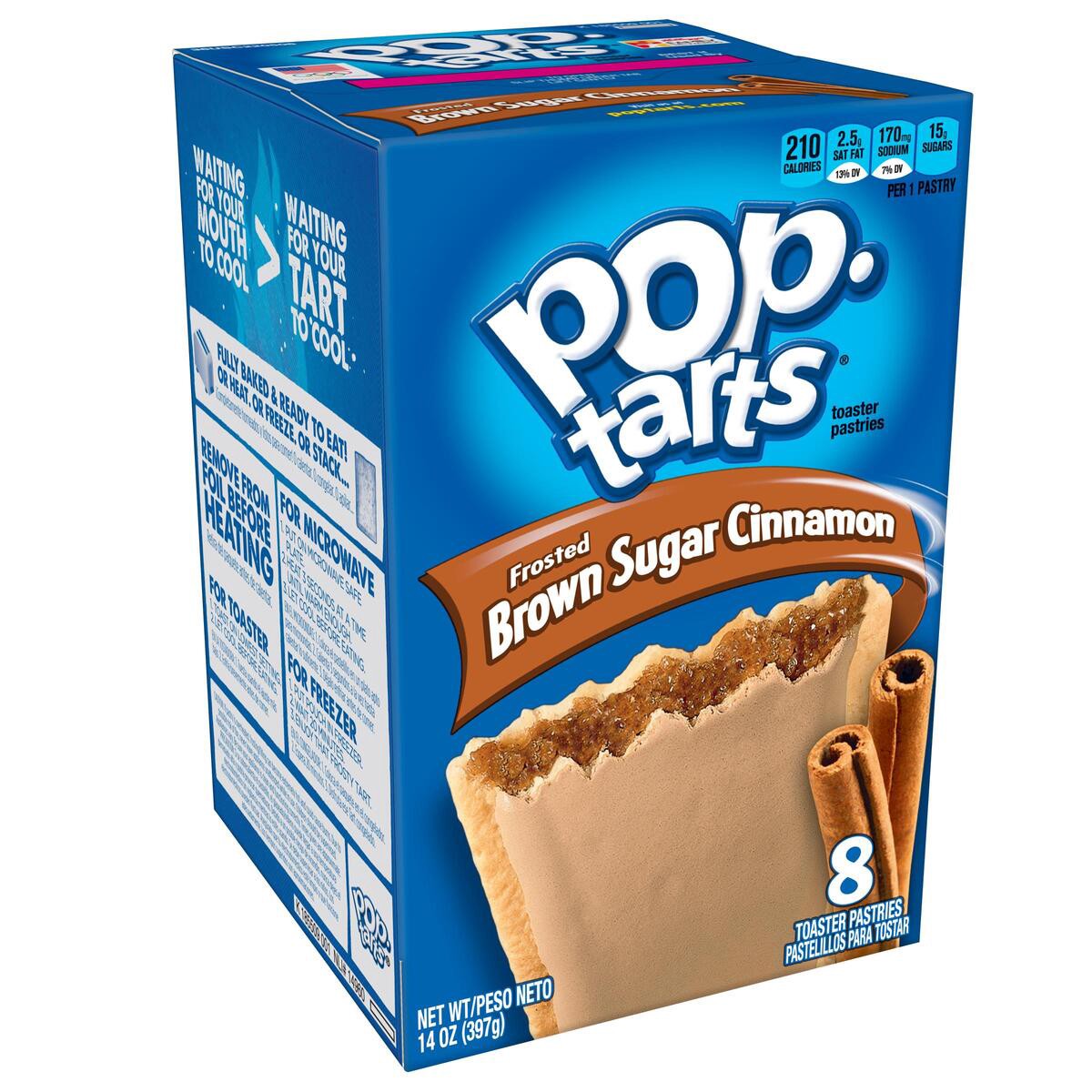 slide 1 of 10, Pop-Tarts Frosted Brown Sugar Cinnamon Pastries, 8 ct