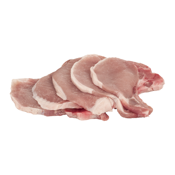 slide 1 of 1, Natural Bone-In Thin Cut Center Cut Pork Chops - 3 ct, per lb