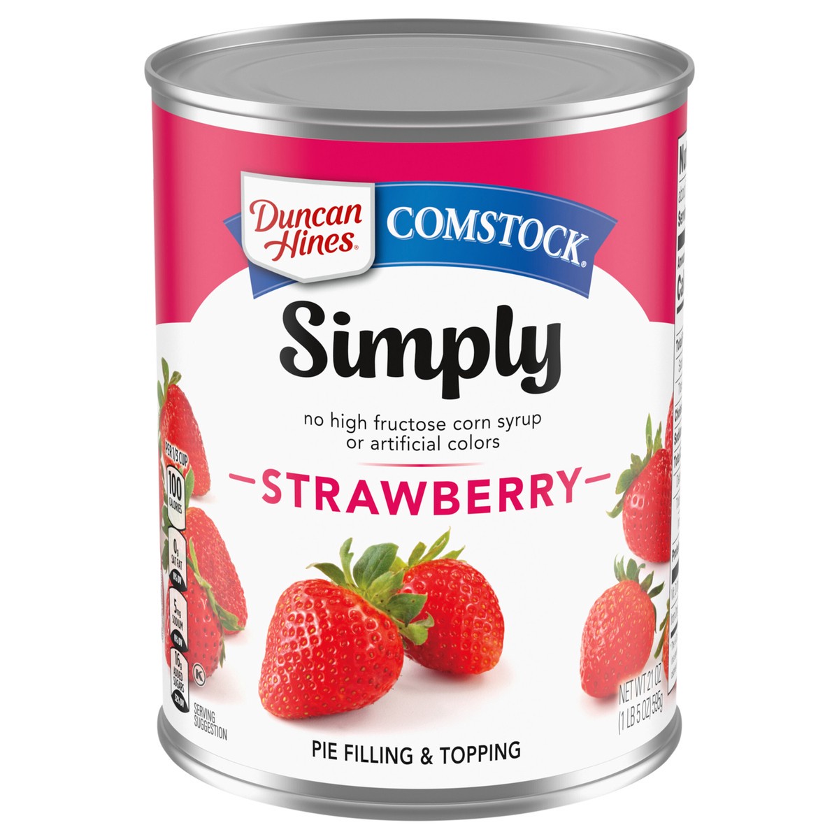 slide 1 of 5, Comstock Simply Strawberry Pie Filling and Topping 21 oz, 21 oz