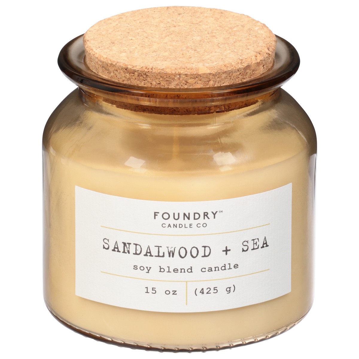 slide 1 of 9, Foundry Candle Co. Foundry Candle Co Sandalwood + Sea Soy Wax Candle, 1 ct