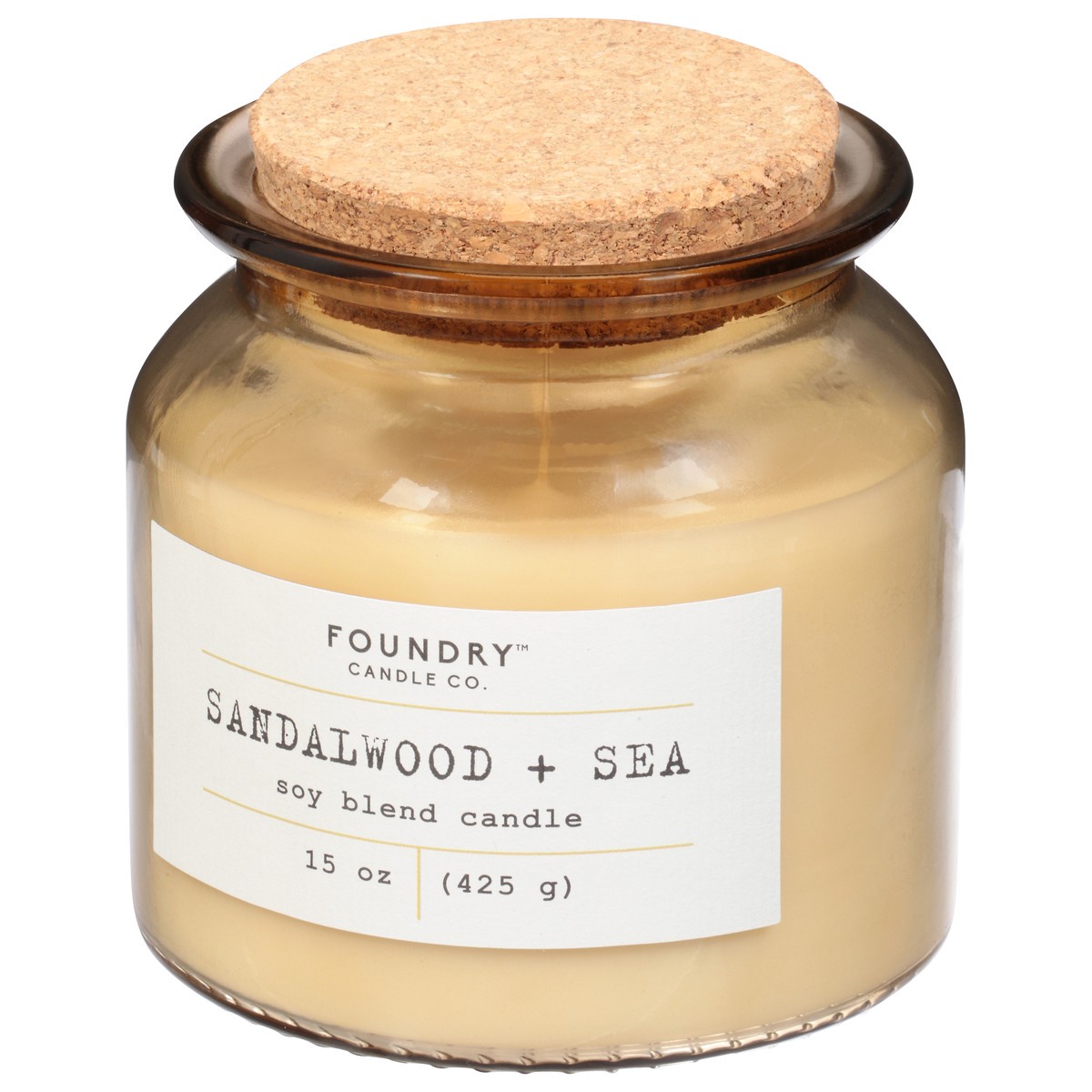 slide 4 of 9, Foundry Candle Co. Foundry Candle Co Sandalwood + Sea Soy Wax Candle, 1 ct