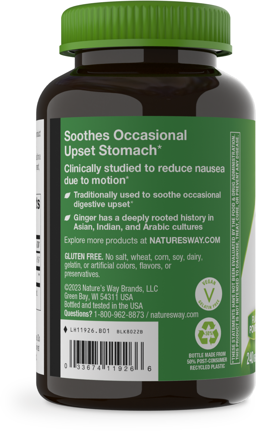 slide 3 of 4, Nature's Way Ginger Root, 240 ct