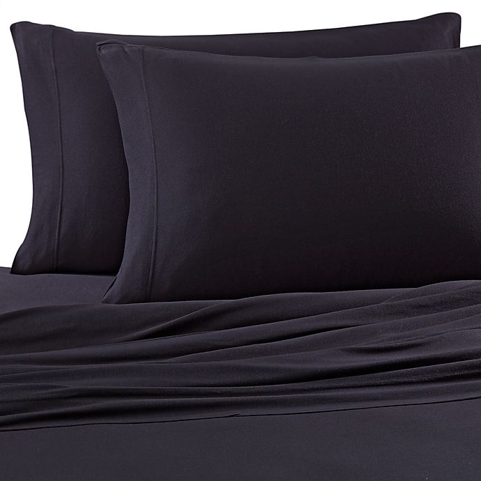 slide 1 of 1, Pure Beech 100% Modal Jersey Knit Standard Pillowcases - Black, 1 ct