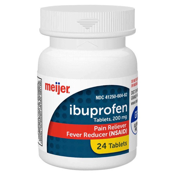 slide 21 of 29, Meijer Ibuprofen Tablets USP, Pain Reliever/Fever Reducer, 200 mg, 24 ct