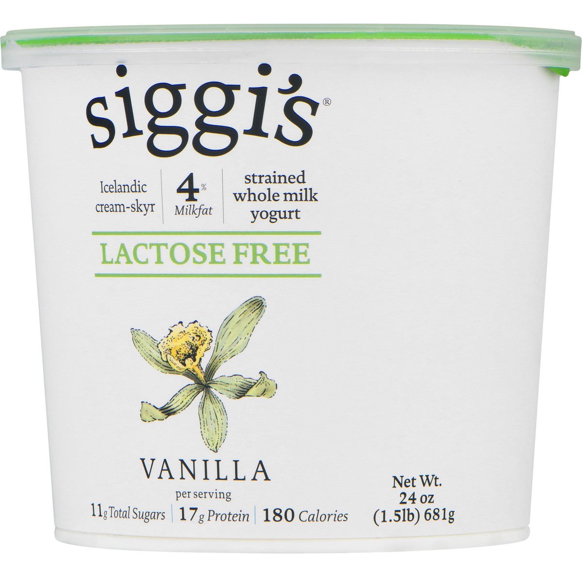 slide 4 of 11, Siggi's Lactose Free Vanilla Yogurt, 24 oz