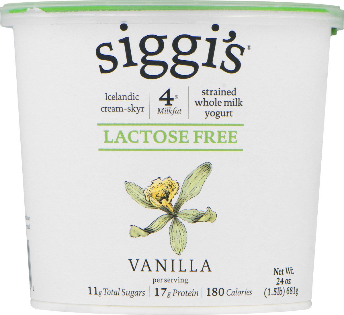 slide 10 of 11, Siggi's Lactose Free Vanilla Yogurt, 24 oz