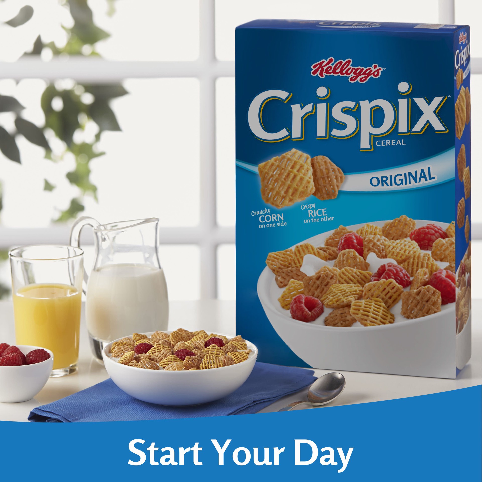 slide 5 of 5, Crispix Kellogg's Crispix Breakfast Cereal, 8 Vitamins and Minerals, Try in Snack Mix, Original, 12oz Box, 1 Box, 12 oz
