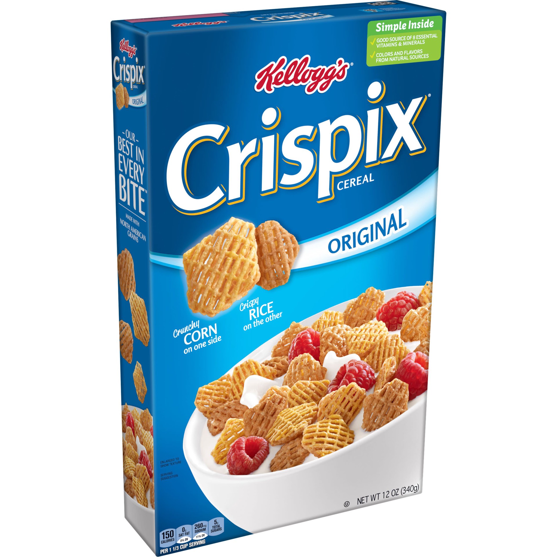 slide 1 of 5, Crispix Kellogg's Crispix Breakfast Cereal, 8 Vitamins and Minerals, Try in Snack Mix, Original, 12oz Box, 1 Box, 12 oz