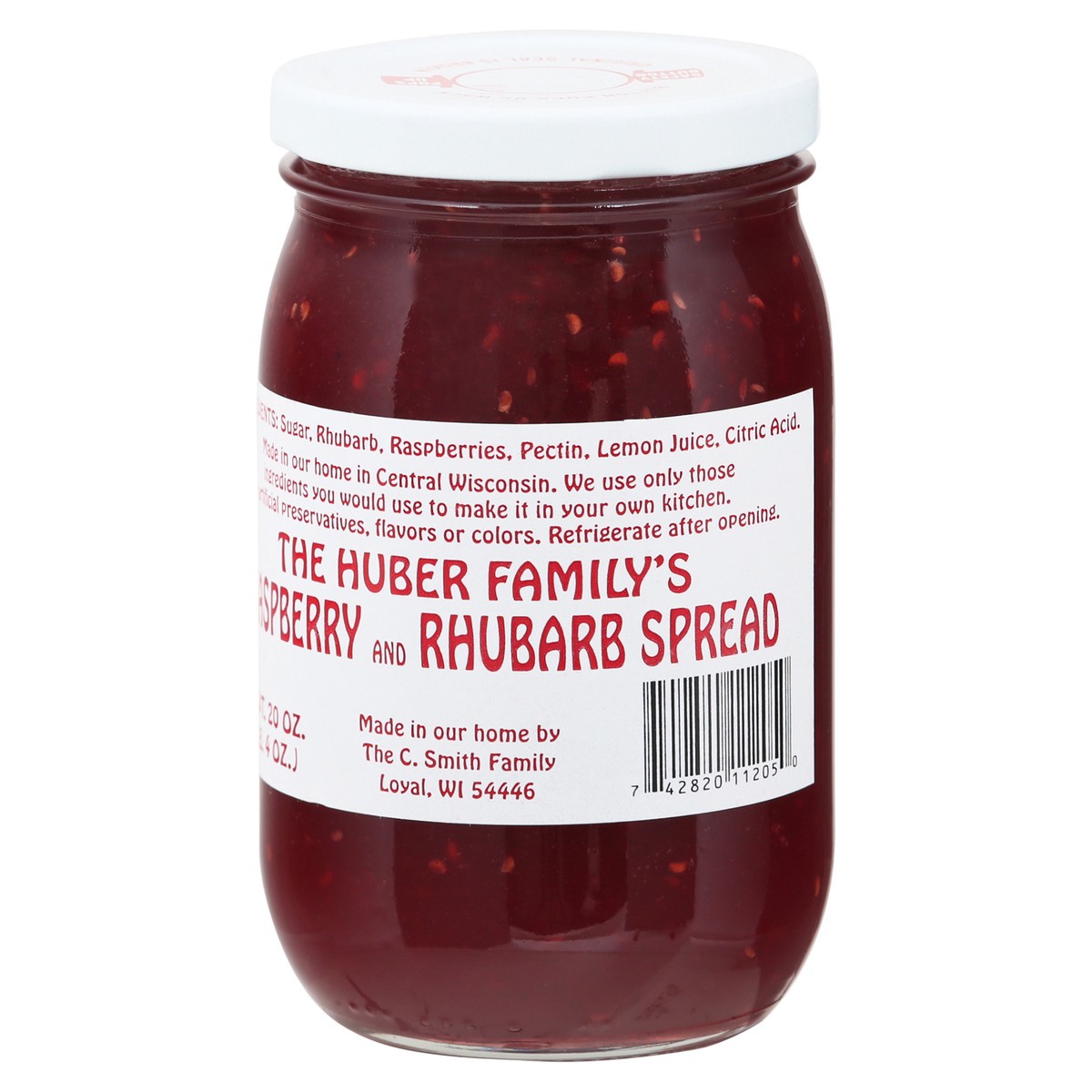 slide 11 of 11, The Huber Family's Huber Rasp/Rhubarb Preserves, 20 oz