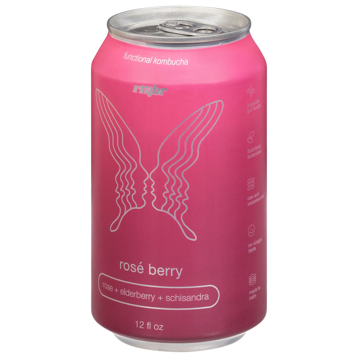 slide 12 of 13, RMBR Rose Berry Functional Kombucha 12 fl oz, 12 oz