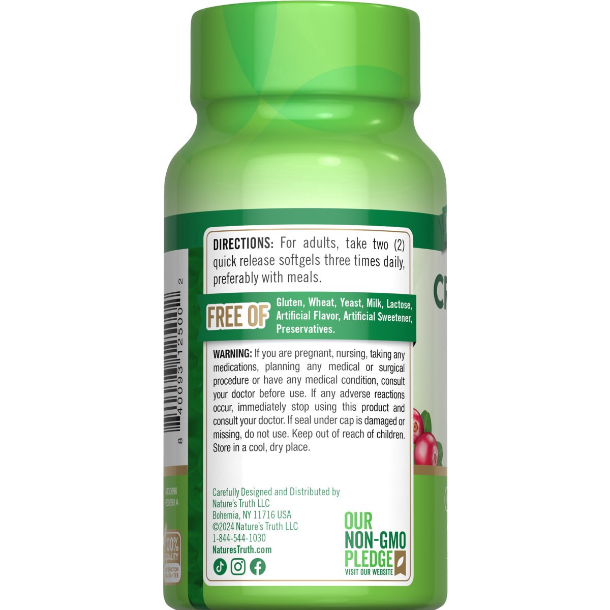 slide 11 of 13, Nature's Truth Cranberry 8400 Mg/serving Plus Vitamin C Supports A Healthy Urinary Tract Dietary Supplement Quick Release Softgels, 150 ct