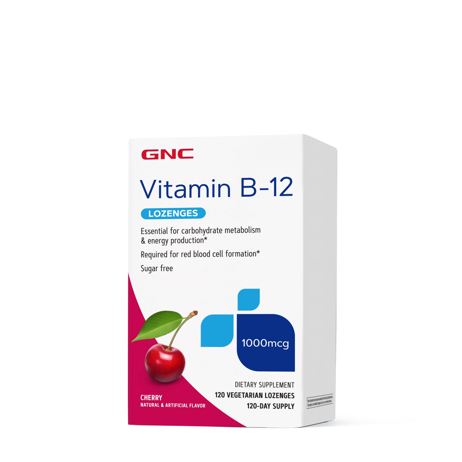 slide 1 of 1, GNC Vitamin B-12 1000 mcg Lozenges - Cherry, 120 ct