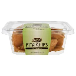 Manos Authentic Pita Chips Jalapeno 6 Oz