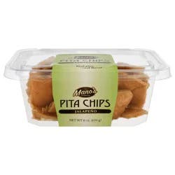 Manos Authentic Pita Chips Jalapeno 6 Oz
