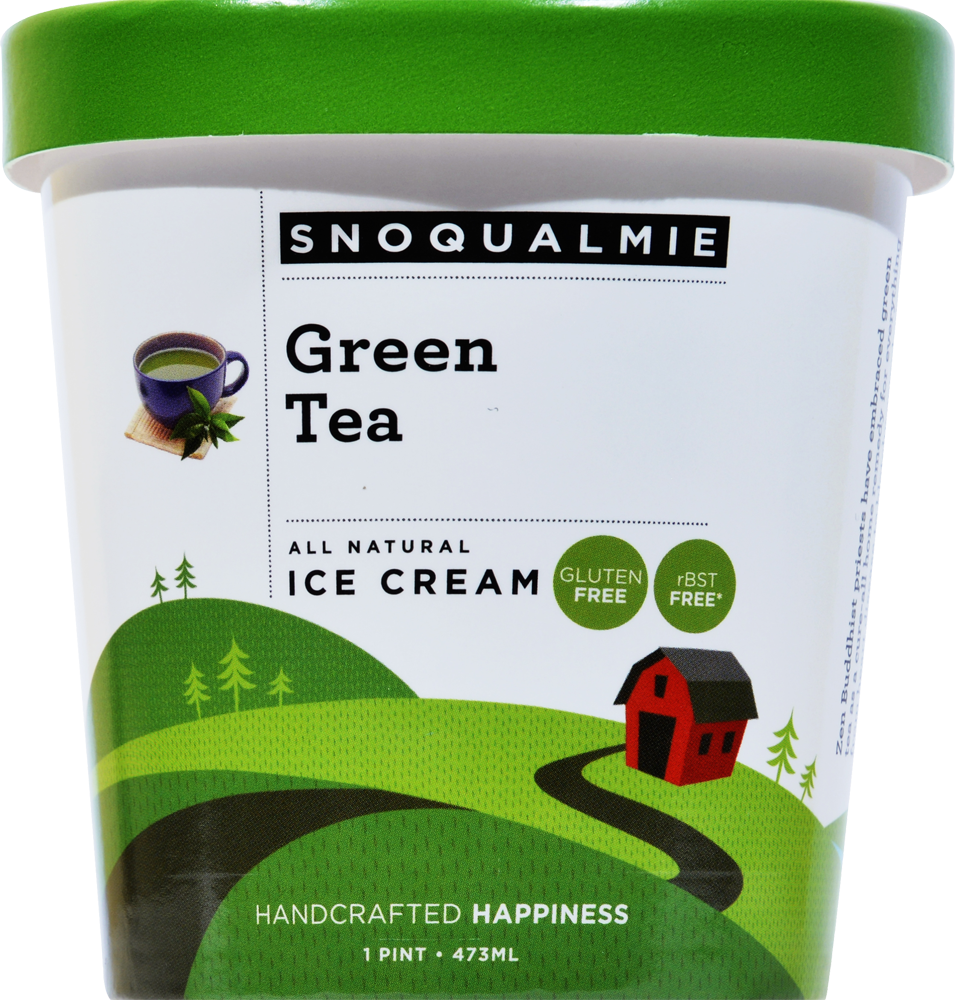 slide 1 of 1, Snoqualmie Green Tea Ice Cream, 16 fl oz