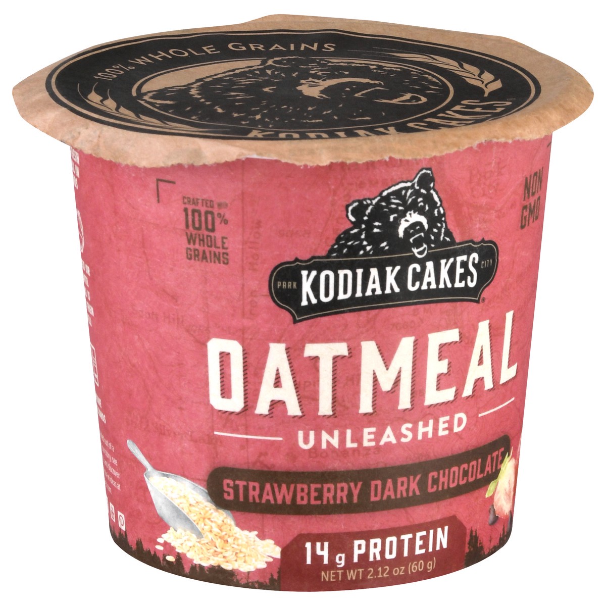 slide 7 of 13, Kodiak Cakes Unleashed Strawberry Dark Chocolate Oatmeal 2.12 oz, 2.12 oz