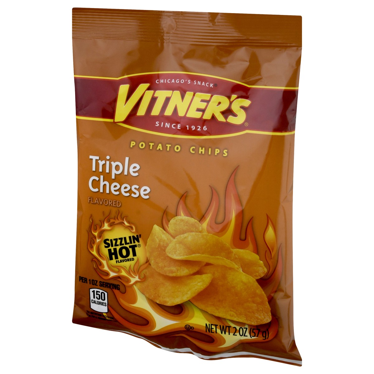 slide 6 of 9, Vitner's Triple Cheese Flavored Potato Chips 2 oz, 2 oz