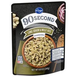 Kroger 90 Second Microwavable Long Grain & Wild Rice