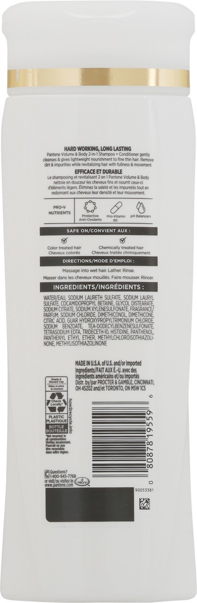 slide 7 of 9, Pantene Sheer Volume 2-in-1 Shampoo & Conditioner 12.0oz, 12 fl oz