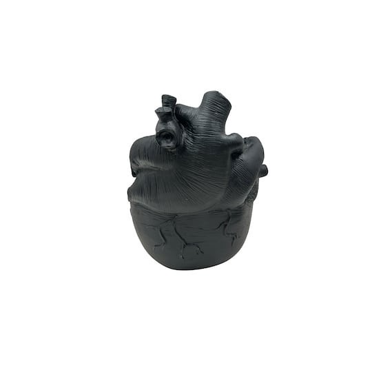slide 1 of 3, 8" Black Heart Container By Ashland, 6.2 in x 5.9 in x 7.8 in
