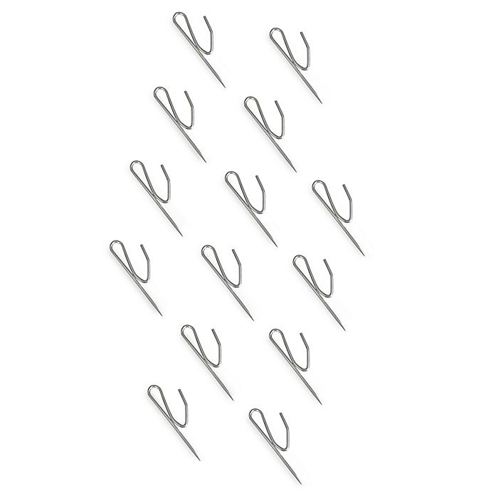 slide 1 of 1, Maytex Heavy-Duty Long Pin-On Drapery Hooks, 14 ct