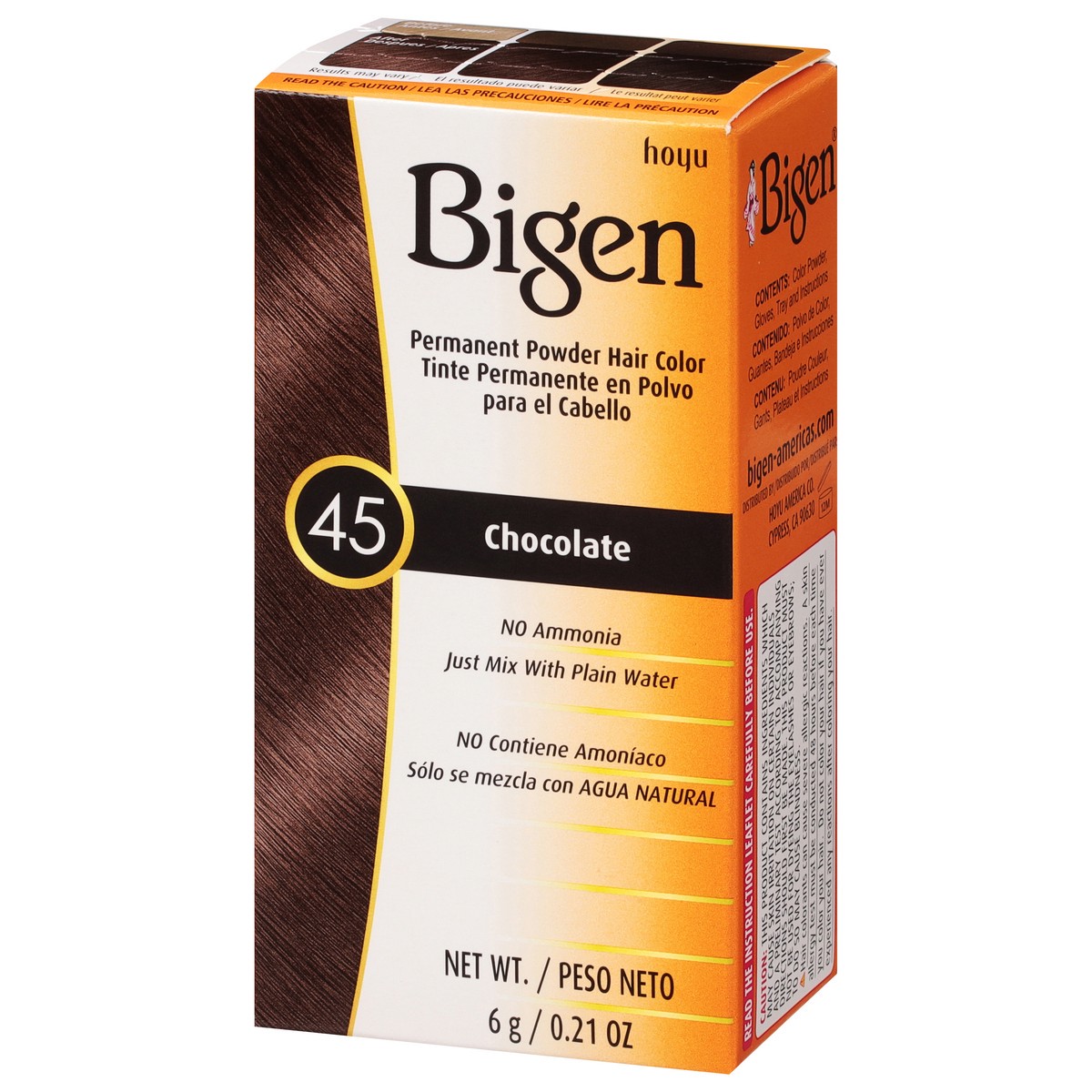 slide 8 of 11, Bigen Chocolate 45 Permanent Powder Hair Color 0.21 oz, 0.21 oz