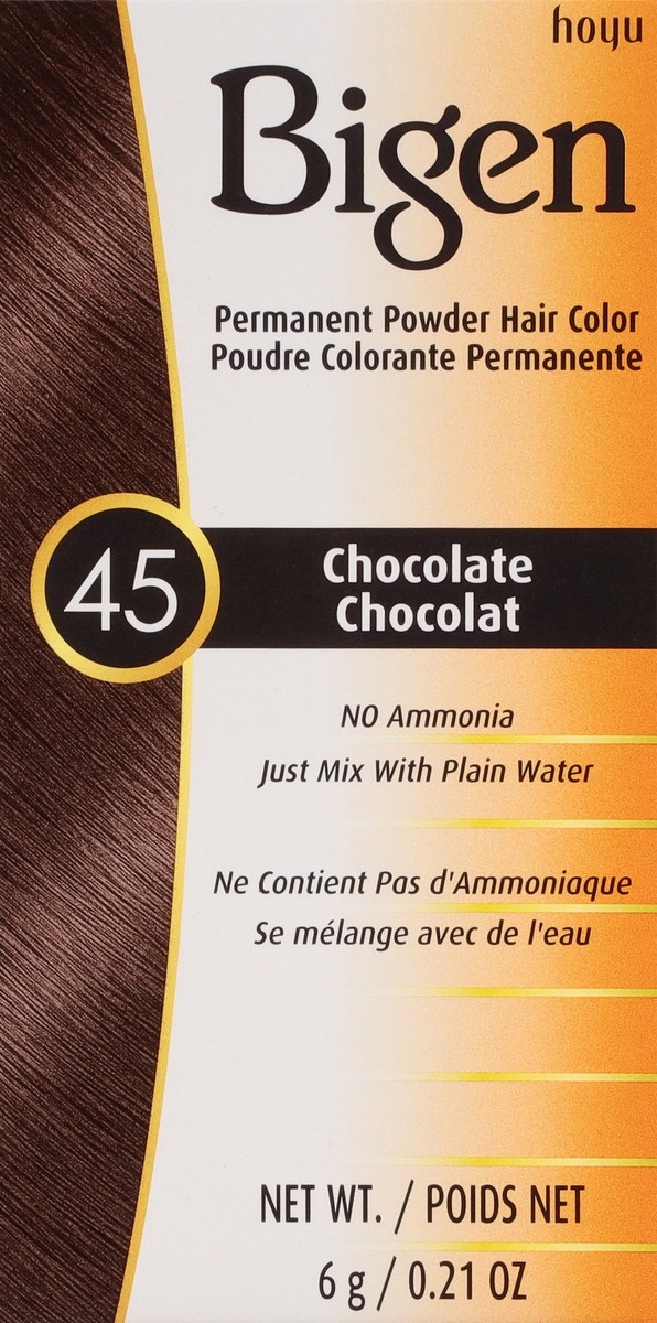slide 10 of 11, Bigen Chocolate 45 Permanent Powder Hair Color 0.21 oz, 0.21 oz