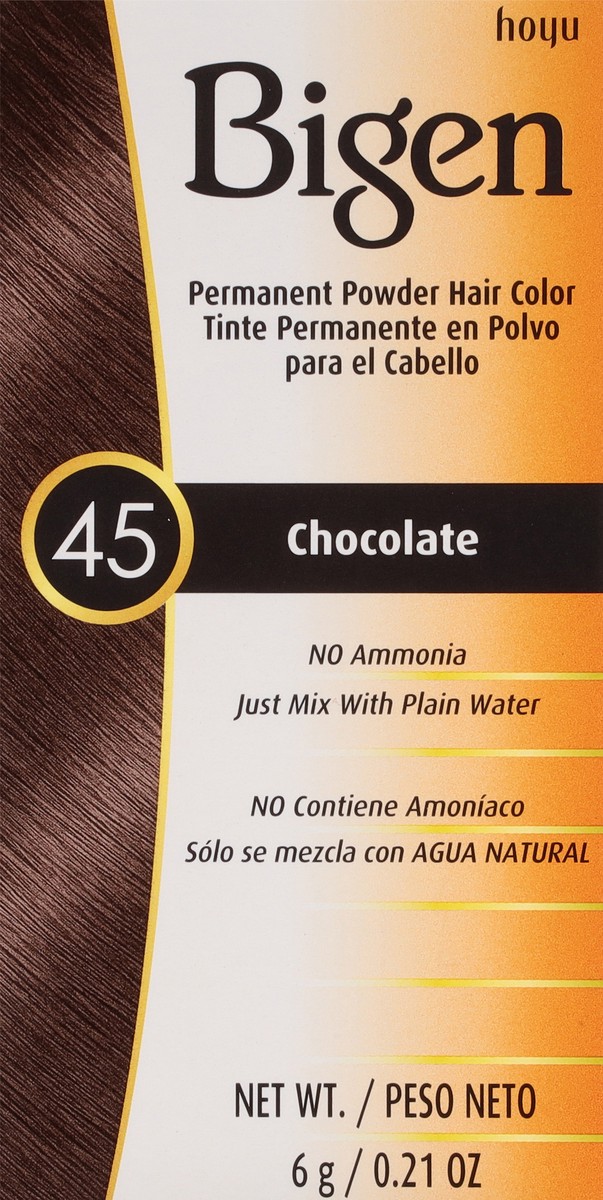 slide 11 of 11, Bigen Chocolate 45 Permanent Powder Hair Color 0.21 oz, 0.21 oz