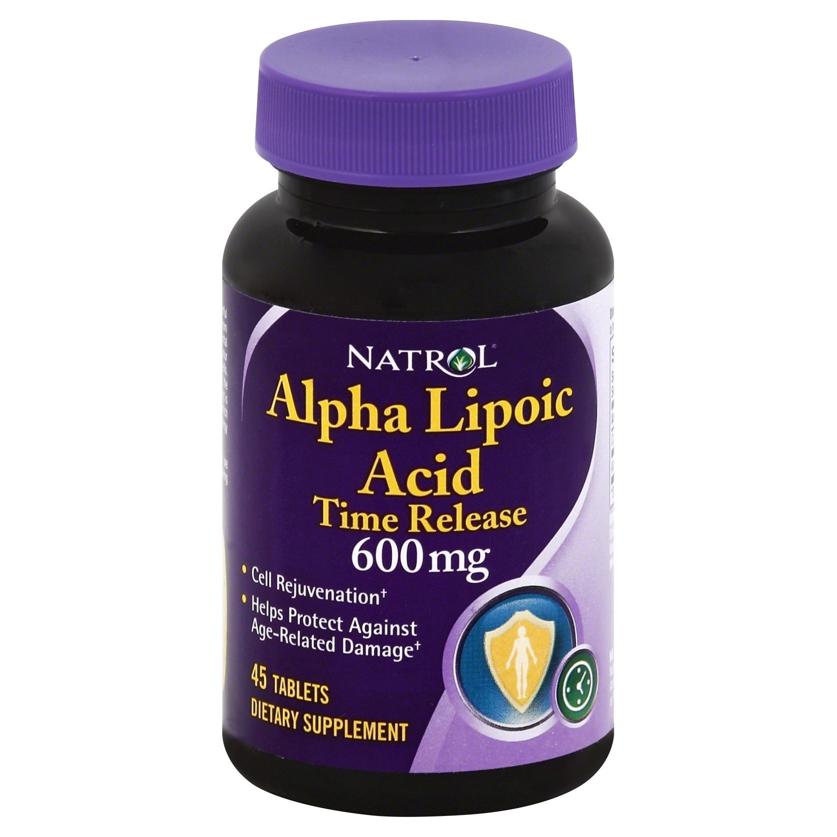 slide 1 of 9, Natrol, Alpha Lipoic Acid Capsules, Antioxidant Protection Supplement, 600 mg, 45 Count, 45 ct