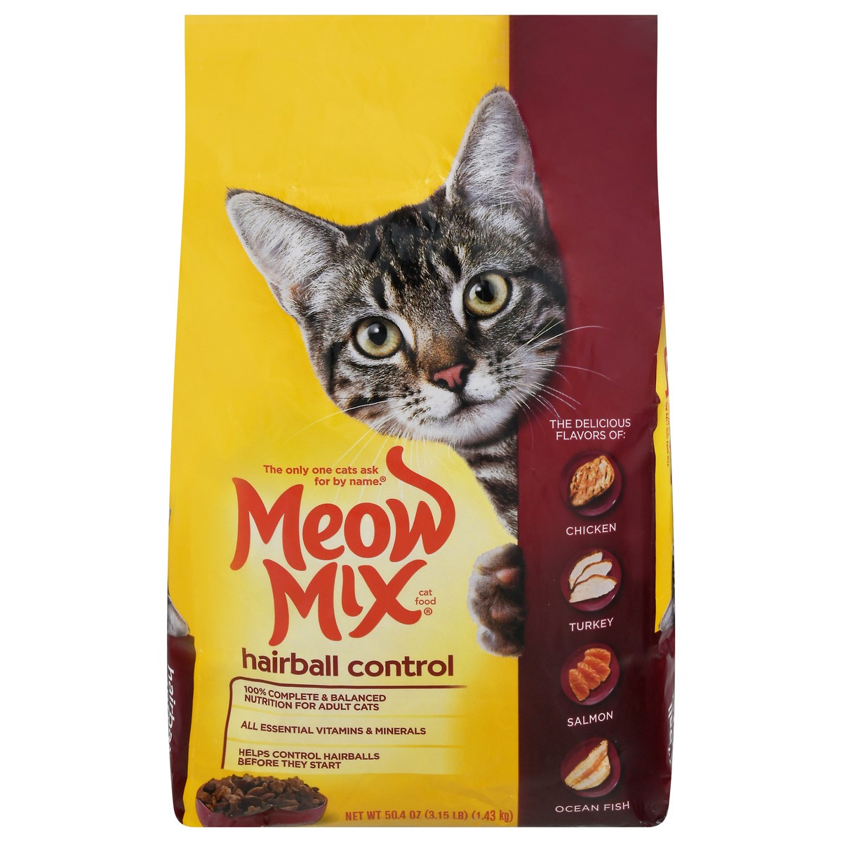 slide 8 of 12, Meow Mix Hairball Control Cat Food 50.4 oz, 50.4 oz