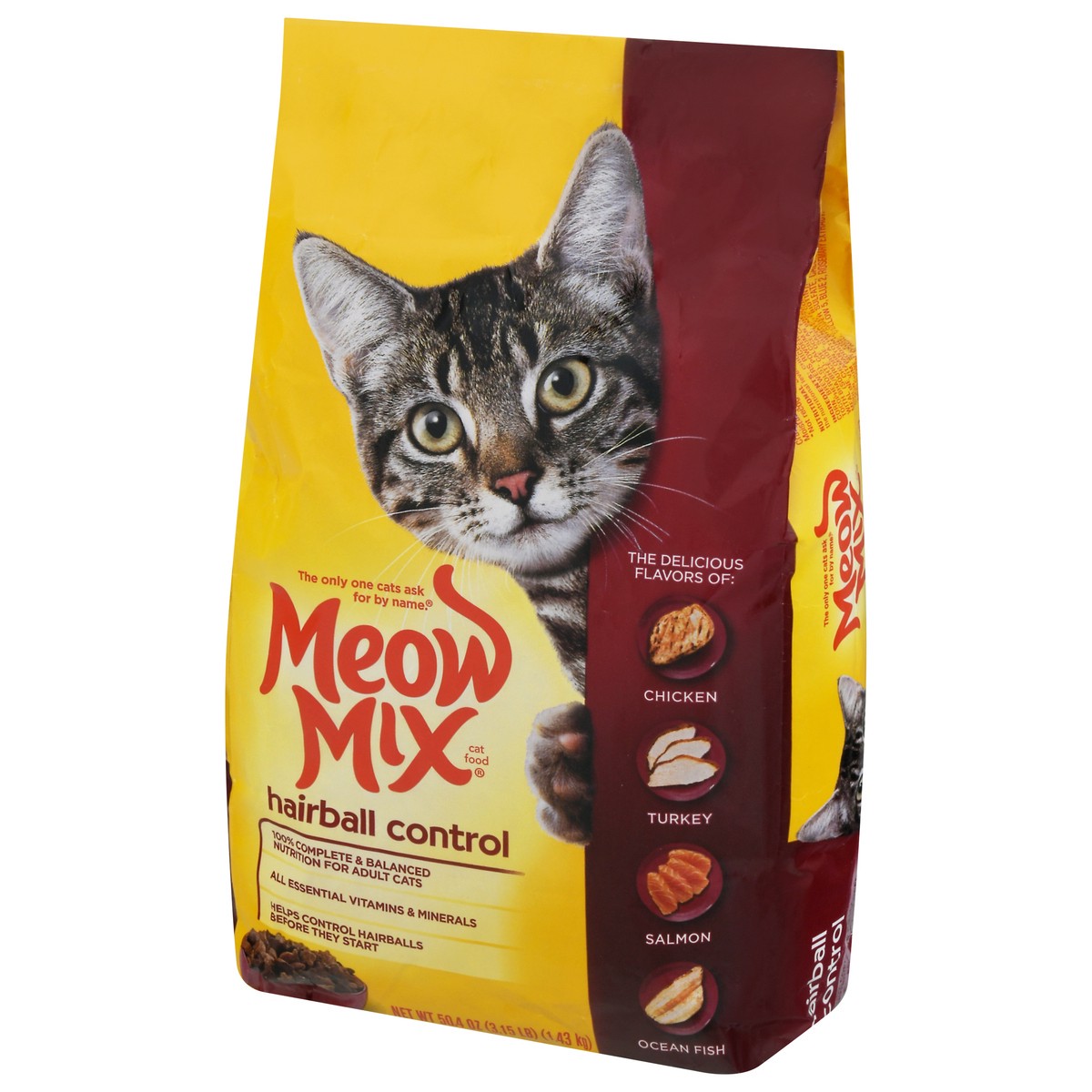 slide 10 of 12, Meow Mix Hairball Control Cat Food 50.4 oz, 50.4 oz
