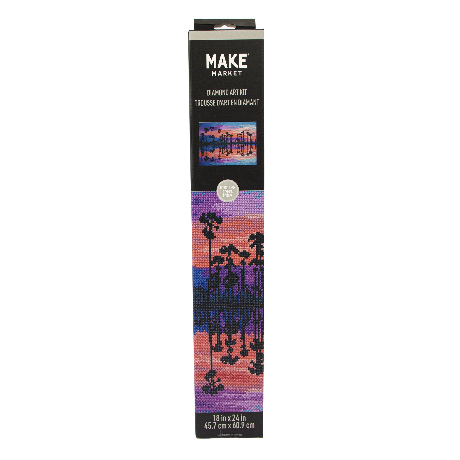 slide 2 of 5, Sunset Palms Diamond Art Kit By Make Market, 18 in x 24 in