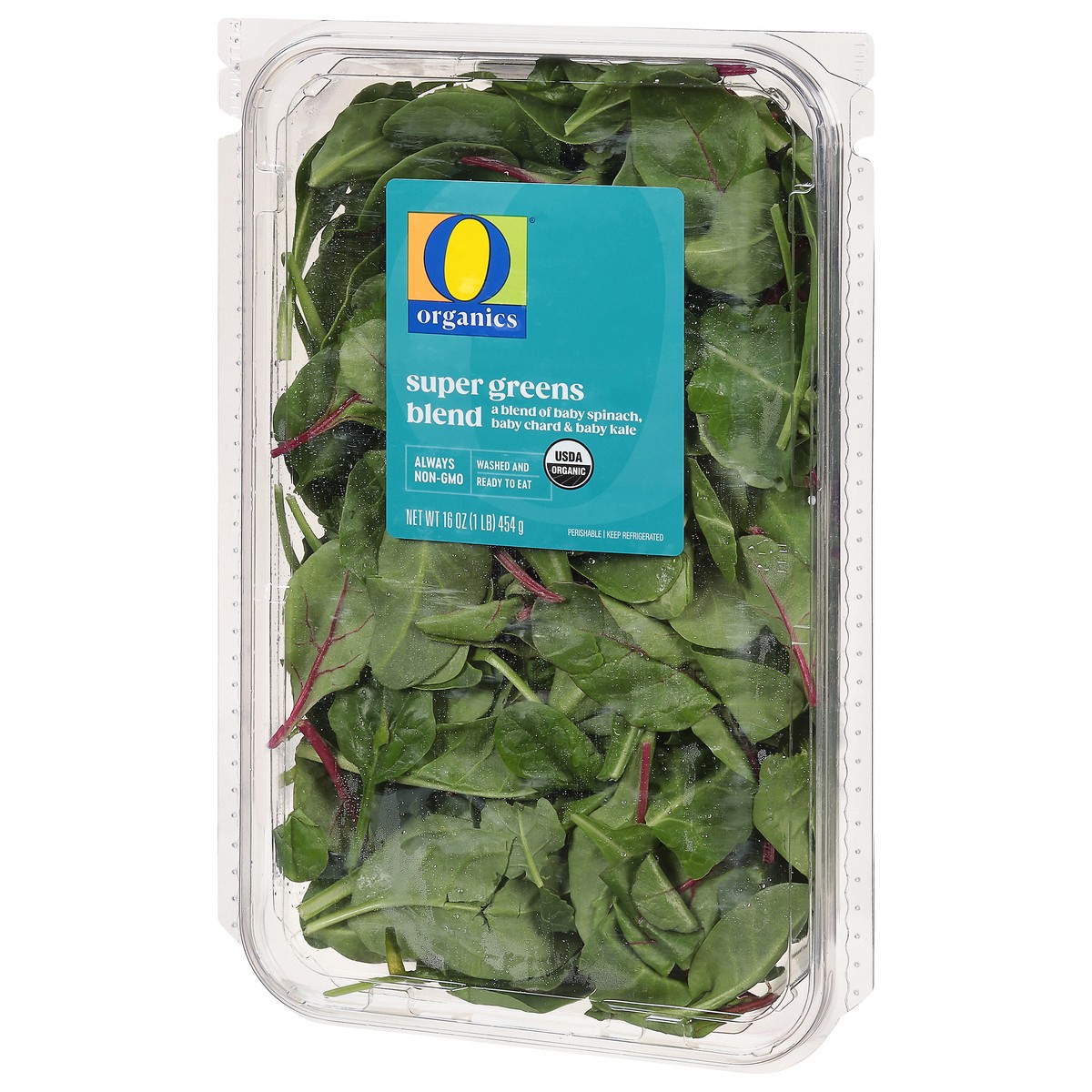 slide 3 of 9, O Organics Organic Super Greens Baby Spinach Baby Chard Baby Kale, 16 oz
