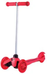 Sakar Voyager 3-Wheel Tilt and Turn Scooter - Red