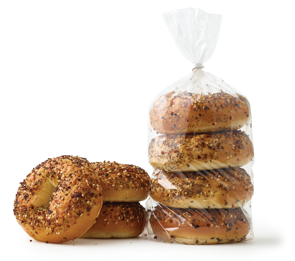 slide 1 of 3, Fred Meyer Everything Bagels, 4 ct; 18 oz