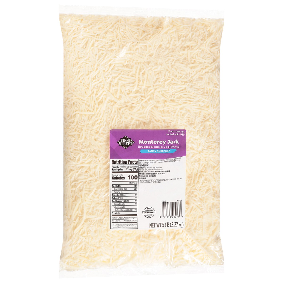slide 4 of 14, Cb16 First Street Monterey Jack Cheese Fine Shred, 5 lb