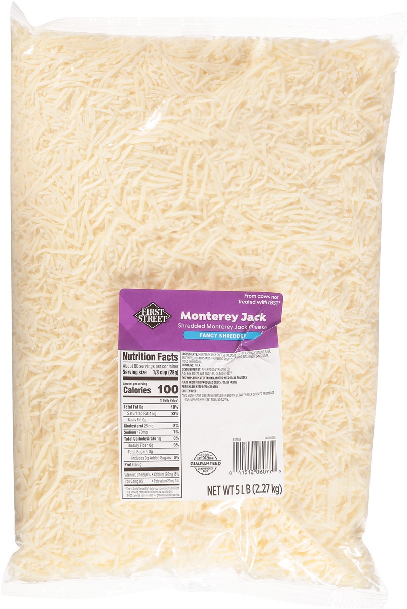 slide 13 of 14, Cb16 First Street Monterey Jack Cheese Fine Shred, 5 lb