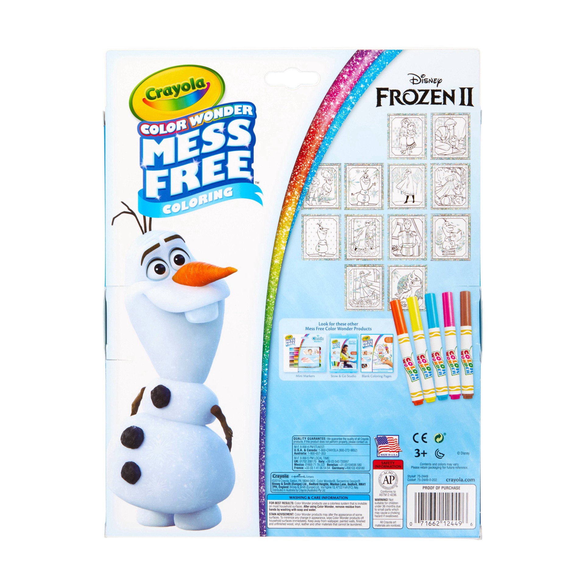 slide 2 of 5, Crayola Color Wonder Glitter Coloring Kit - Disney Frozen, 1 ct