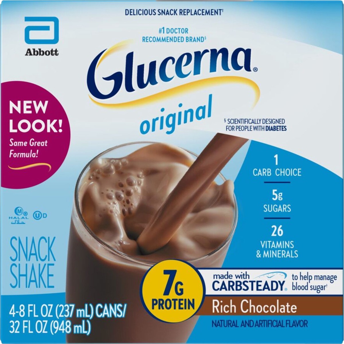 slide 4 of 4, Glucerna Chocolate Shake, 4/8 oz